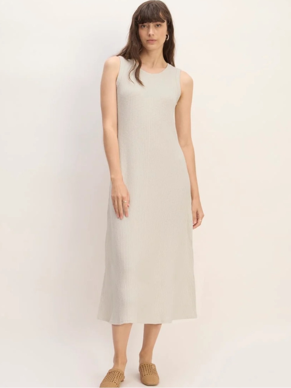 Everlane The Rib-Knit A-Line Tank Dress